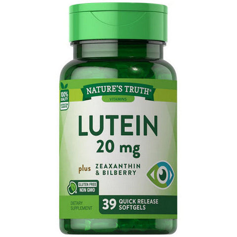 Nature's Truth, Lutein Plus Zeaxanthin And Bilberry, 20 Mg, 39 Softgels Nature's Truth