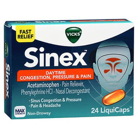 Vicks, Sinex Daytime Congestion - Pressure & Pain Liquicaps, 24 Caps Vicks