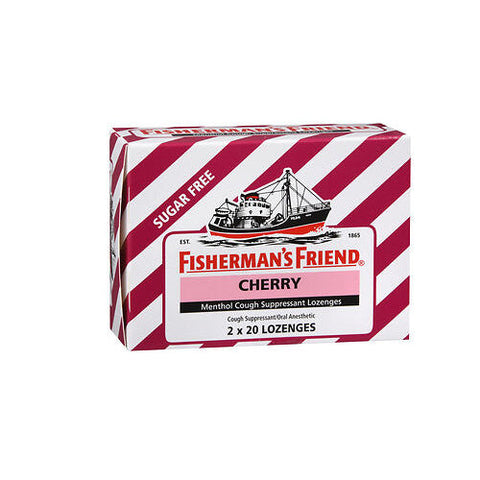 Fisherman's Friend, Menthol Cough Suppressant Oral Anesthetic Lozenges Sugar Free Cherry, 40 Each Fisherman's Friend