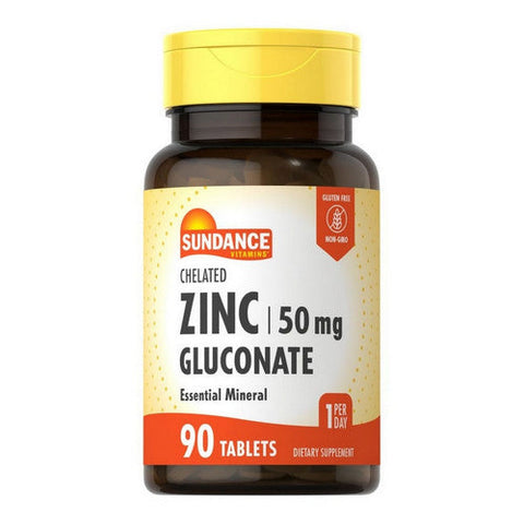 Sundance, Zinc Gluconate, 50 Mg, 90 Tabs
