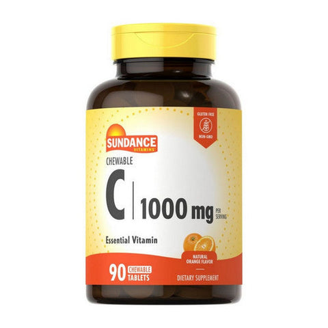 Sundance, Chewable Vitamin C Natural Orange, 1000 Mg, 90 Tabs Sundance