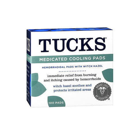Tucks, Medicated Cooling Hemorrhoidal Relief Pads, 100 Count Tucks