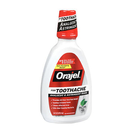 Orajel, 2X Medicated Toothache Rinse Soothing Mint, 16 Oz Orajel