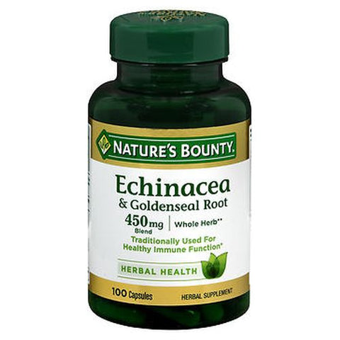 Nature's Bounty, Echinacea And Goldenseal Root Capsules, 450 Mg, 100 Caps Nature's Bounty
