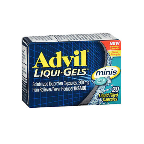 Advil, Solubilized Ibuprofen Pain Reliever Fever Reducer Liqui-Gels, 200 Mg, 20 Caps Advil