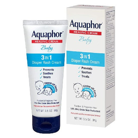 Aquaphor, Baby 3 in 1 Diaper Rash Cream, 3.5 Oz Aquaphor