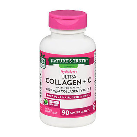 Nature's Truth, Pasture Raised Ultra Collagen Grass Fed Peptides Types I & Iii, 3000 Mg, 90 Caps Nature's Truth
