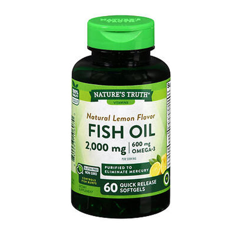 Nature's Truth, Fish Oil Quick Release Softgels Natural Lemon, 2000 Mg, 60 Caps Nature's Truth