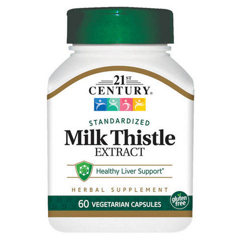 21st Century, Standardized Milk Thistle Extract Vegetarian, 60 Tabs 21st Century