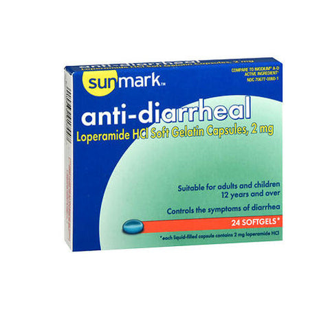 Sunmark, Anti-Diarrheal Softgels, 24 Softgels Sunmark