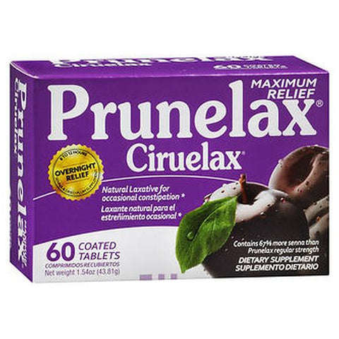 Prunelax, Ciruelax Maximum Relief Dietary Supplement Tablets, 60 Tabs Prunelax