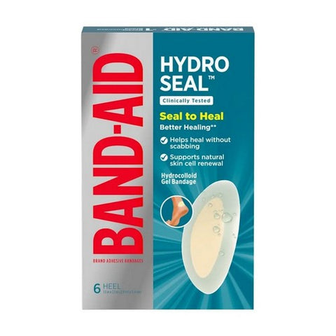 Band-Aid, Hydro Seal Blister Heels Hydrocolloid Gel Bandages, 6 Each Band-Aid