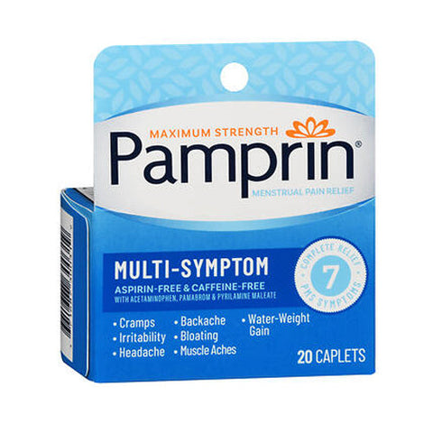 Pamprin, Multi-Symptom Menstrual Pain Relief Caplets, 20 Tabs Pamprin