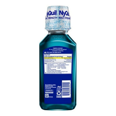 NyQuil, Severe+ Vapocool Cold & Flu Liquid, 12 Oz Vicks