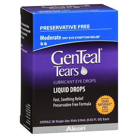 Genteal, Tears Lubricant Eye Drops Moderate Preservative Free, 36 Each Genteal