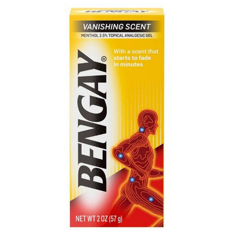 Bengay, Vanishing Scent Non Greasy Pain Relief Gel, 2 Oz Bengay