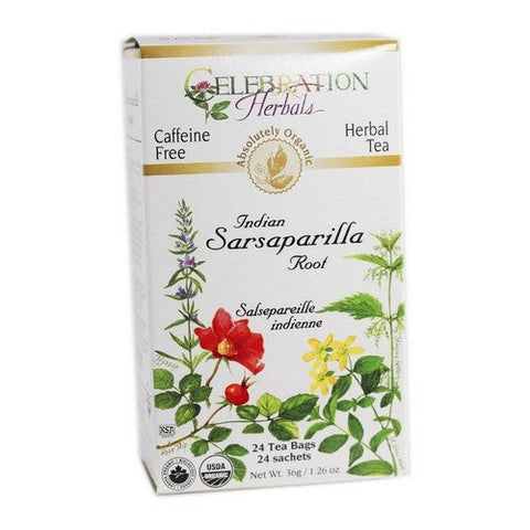 Celebration Herbals, Organic Sarsaparilla Root, 24 Bags Celebration Herbals
