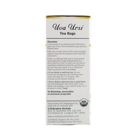 Celebration Herbals, Organic Uva Ursi Tea, 24 Bags Celebration Herbals