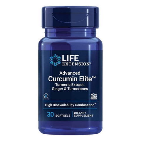Life Extension, Advanced Curcumin Elite Turmeric Extract Ginger & Turmerones, 30 Softgels Life Extension