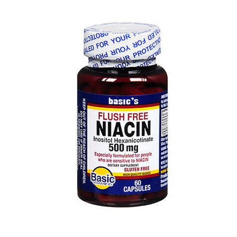 Basic Vitamins, Niacin Flush Free, 500 mg, Count of 1 Basic Vitamins