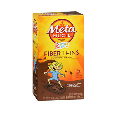 Glide, Meta Mucil Kids Fiber Thins Packets Chocolate, 12 Count Glide