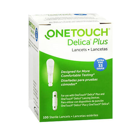 Onetouch, Delica Plus Lancets Extra Fine 33 Gauge, 100 Count Onetouch
