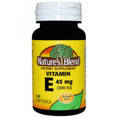 Nature's Blend, Vitamin E, 45 Mg, 100 Softgels
