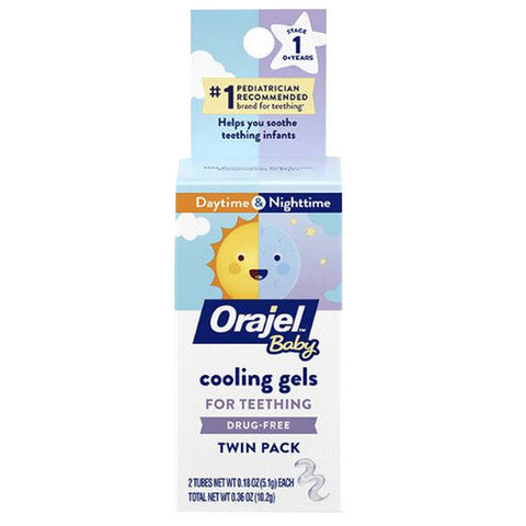 Baby Orajel, Non-Medicated Cooling Gel for Teething Nighttime, 0.18 Oz Baby Orajel