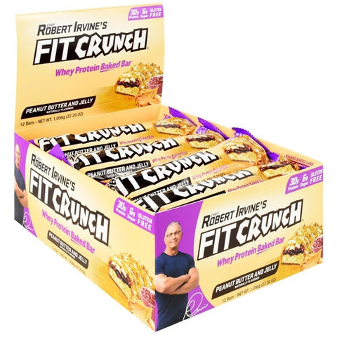Fit Crunch Bars, Fit Crunch Bar, Peanut Butter & Jelly 12 Bars Fit Crunch Bars