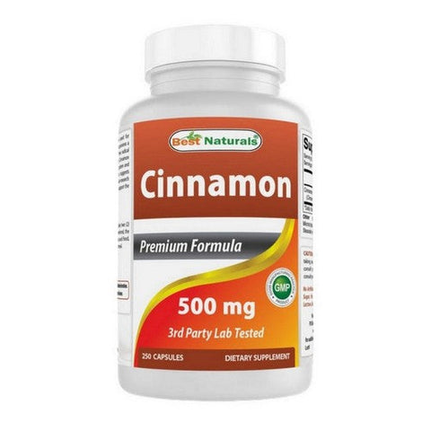 Best Naturals, Cinnamon Bark, 500 mg, 250 Caps Best Naturals