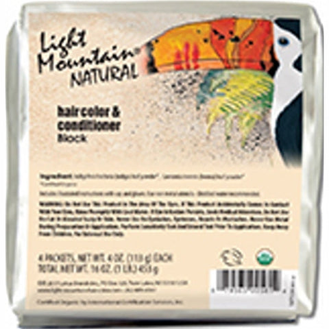 Light Mountain, Natural Hair Color & Conditioner, Black 16 Oz Light Mountain