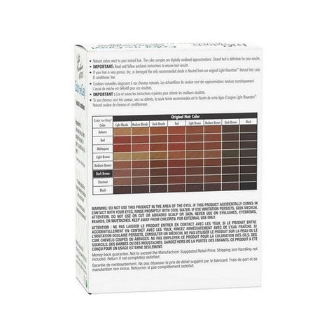 Light Mountain, Color The Gray, Natural Hair Color & Conditioner, Brown-Dark 7 Oz Light Mountain