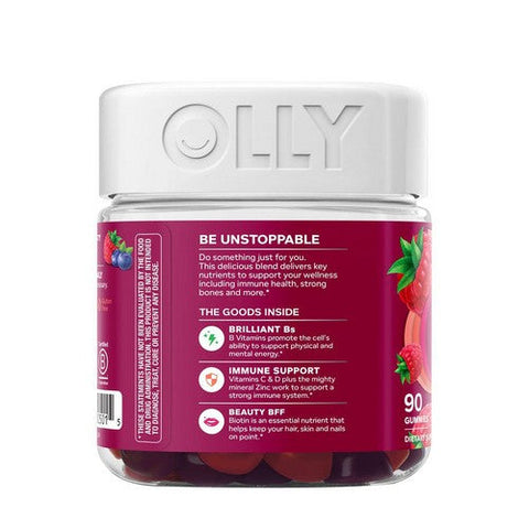 Olly, The Perfect Women'S Multi Gummies Blissful Berry, 90 Count Olly