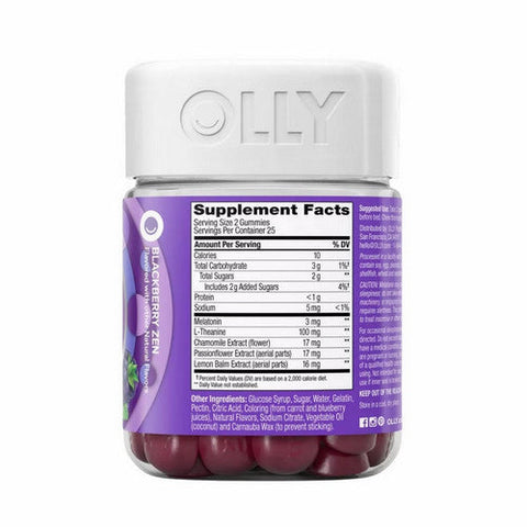 Olly, Sleep Blackberry Zen, 0, 50 Gummies Olly
