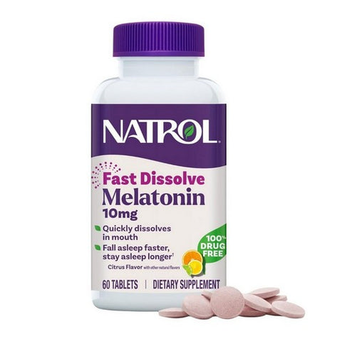Natrol, Fast Dissolve Melatonin Citrus Punch, 10 mg, Citrus 60 Tabs Natrol