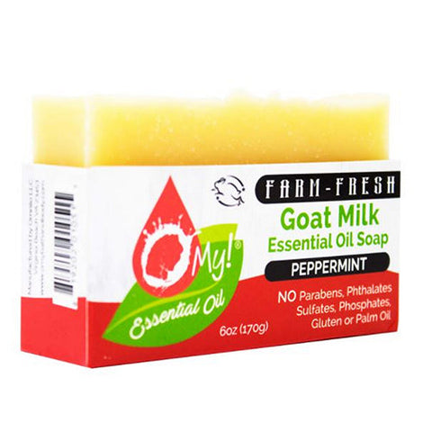 O MY!, Goat Milk Essential Oil Soap, 0, Peppermint, 6 Oz O MY!