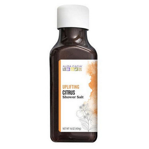 Aura Cacia, Shower Salt, Uplifting Citrus 16 Oz