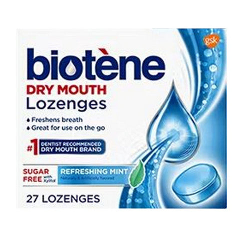 Biotene, Dry Mouth Lozenges For Fresh Breath Refreshing Mint, 27 Each Biotene