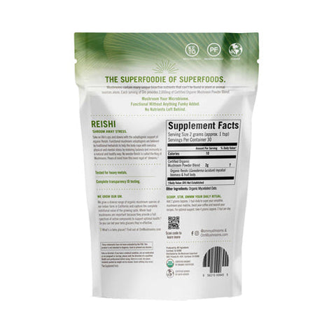 Om Mushrooms, Reishi Mushroom Superfood Powder, 60 Grams Om Mushrooms