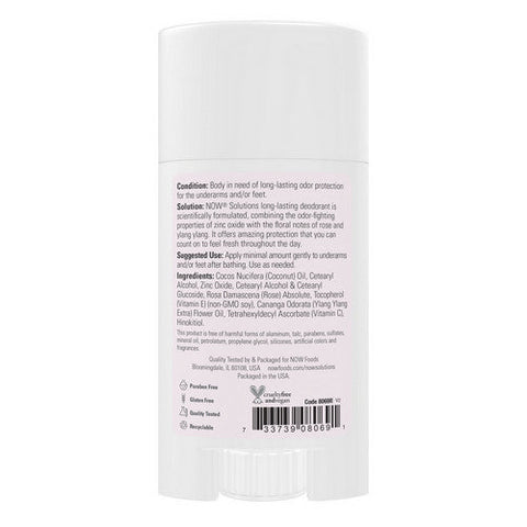 Now Foods, Long Lasting Deodorant Stick, Rose + Ylang Ylang 2.2 Oz Now Foods