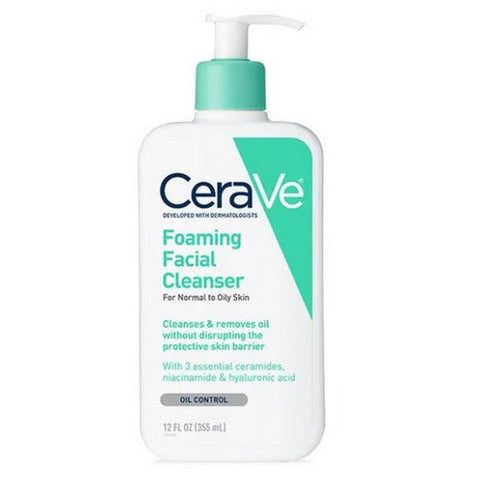 Cerave, Foaming Facial Cleanser For Normal To Oily Skin, 12 Oz Cerave