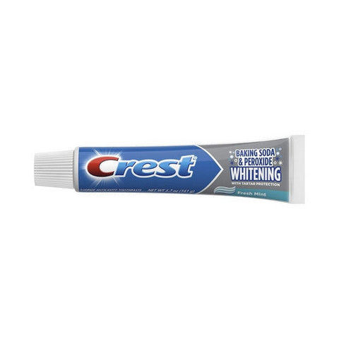 Crest, Cavity And Tartar Protection Toothpaste Whitening Baking Soda & Peroxide Fresh Mint, 5.7 Oz Crest
