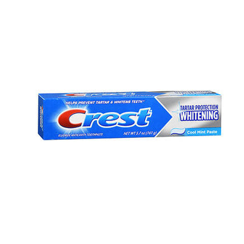 Crest, Tartar Protection Whitening Fluoride Toothpaste Cool Mint, 5.7 Oz Crest
