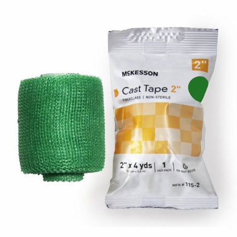 McKesson, Cast Tape McKesson 2 Inch X 12 Foot Fiberglass Green, Box Of 10 McKesson