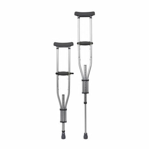 Underarm Crutches McKesson Aluminum Frame Youth / Adult / Tall Adult 300 lbs. Weight Capacity Push B Case of 8 by McKesson