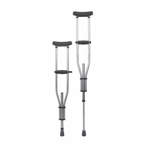 McKesson, Underarm Crutches McKesson Aluminum Frame Youth / Adult / Tall Adult 300 lbs. Weight Capacity Push B, Box Of 1 McKesson