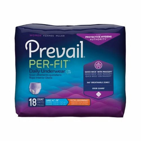 First Quality, Female Adult Absorbent Underwear Pull On Large Disposable PFW-513, Count of 18 First Quality