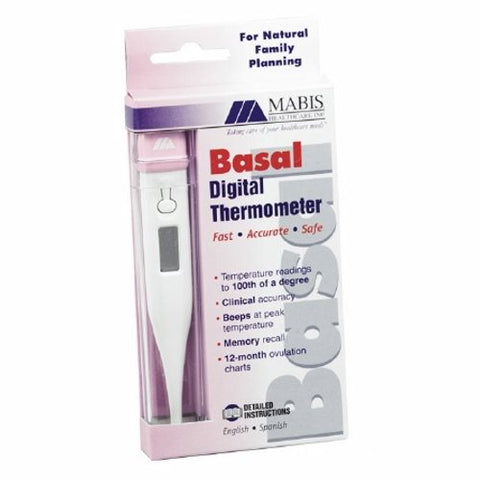 Mabis Healthcare, Digital Thermometer Mabis  Basal Oral Probe Hand-Held, 1 Each Mabis Healthcare