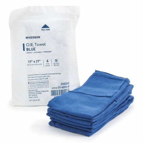 McKesson, Operating Room Disposable Towels Blue, Case Of 12 McKesson