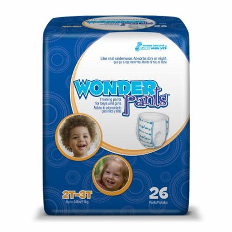 First Quality, Unisex Toddler Training Pants Pull On with Tear Away Seams Size 2T to 3T Disposable Heavy Absorbency, Pack Of 26 First Quality
